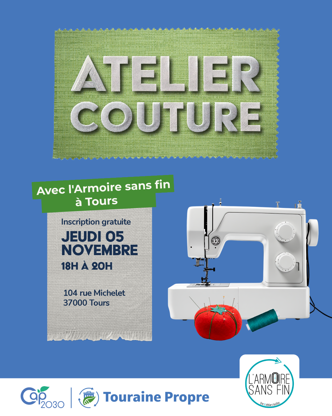 Atelier couture avec l'Armoire sans fin